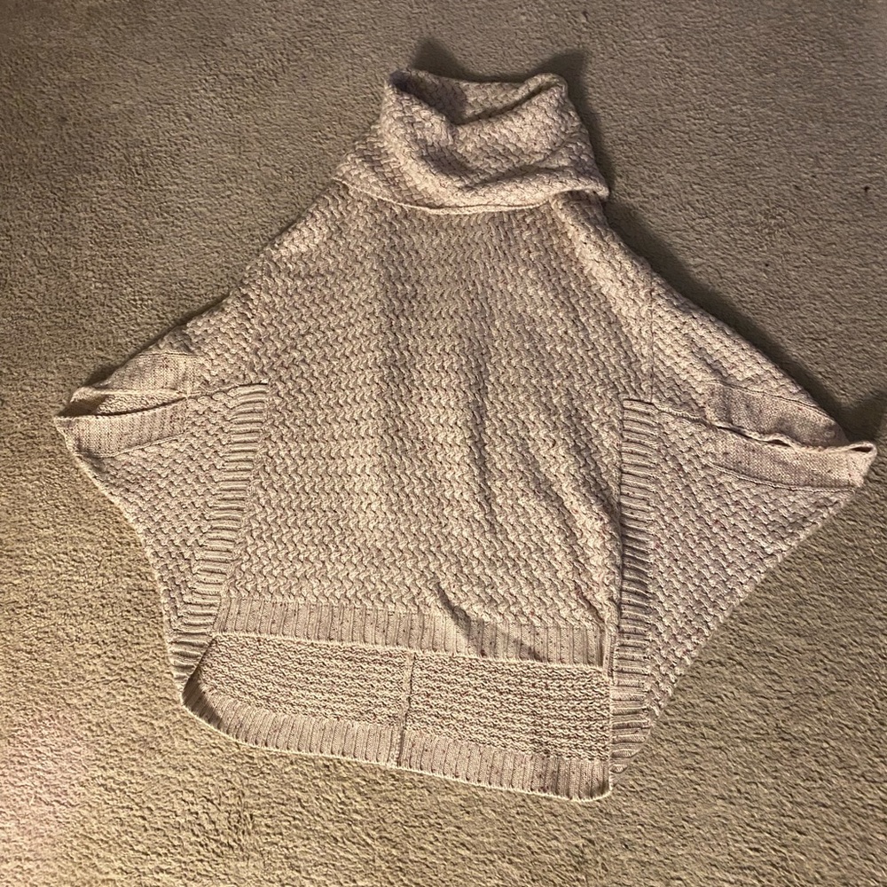 Light Pink & Crème Poncho